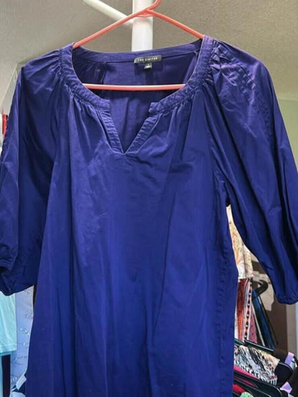 The Limited Women's Blue Long Sleeve Tunic Top Size L